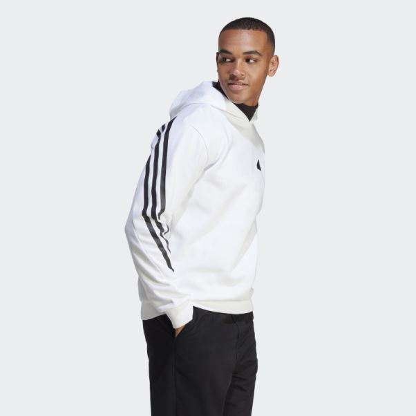 Future Icons Sweat à Capuche 3 Bandes Adidas Blanc