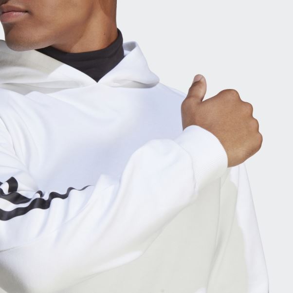 Future Icons Sweat à Capuche 3 Bandes Adidas Blanc