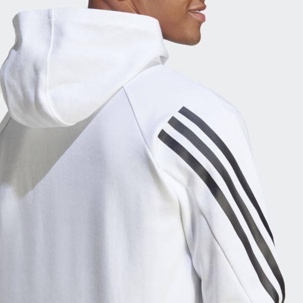 Future Icons Sweat à Capuche 3 Bandes Adidas Blanc