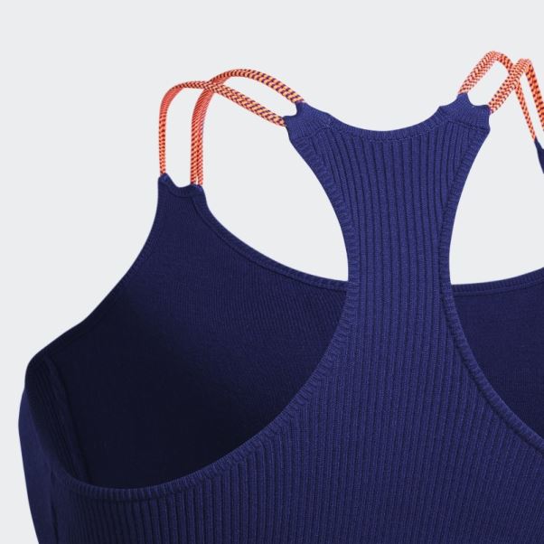 Soutien-gorge En Tricot Adidas Indigo (taille Plus)