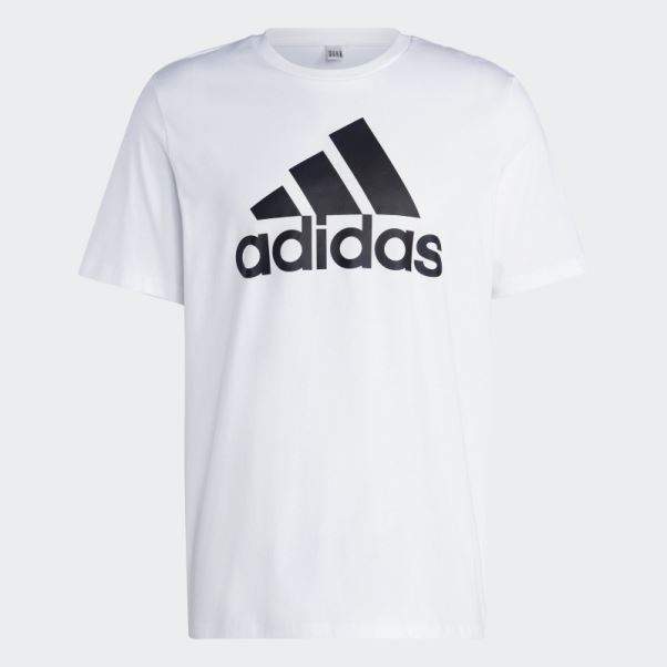 T-shirt à Gros Logo Adidas Essentials Blanc