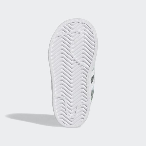 Jeremy Scott Superstar Imprimé Argent Chaussures Adidas Blanc