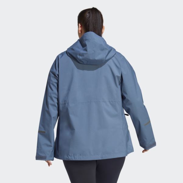 Veste De Pluie 2,5 Couches Terrex Multi Rain.rdy (grande Taille) Adidas Steel