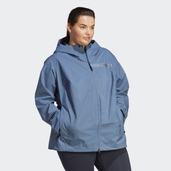 Veste De Pluie 2,5 Couches Terrex Multi Rain.rdy (grande Taille) Adidas Steel