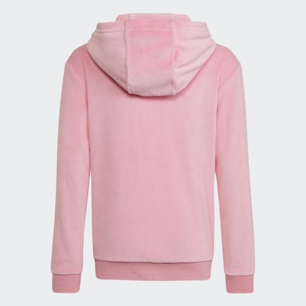 Sweat à Capuche Lounge Velours Rose Adidas