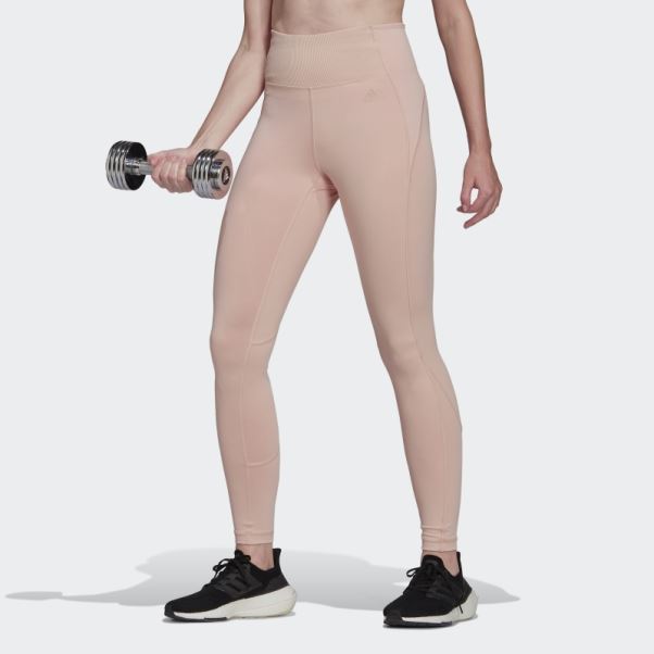 Collants D'entrainement Hyperglam Rose Vapeur Adidas