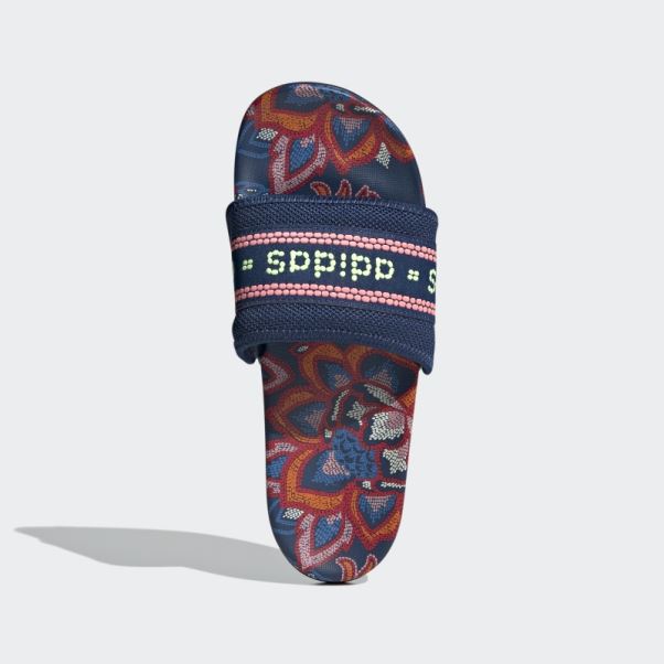 Claquettes De Confort Adilette Mystery Bleu Adidas