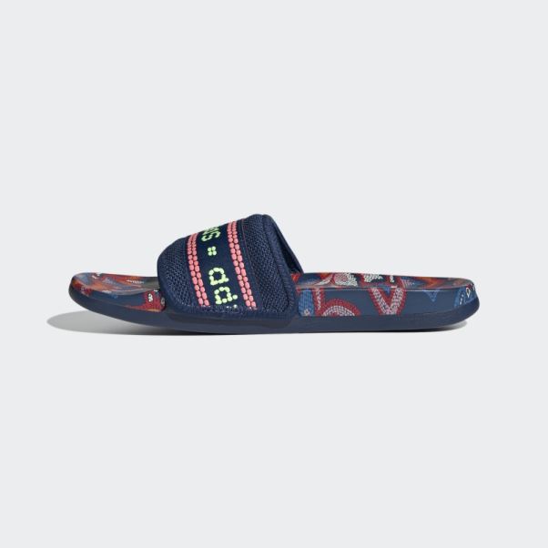 Claquettes De Confort Adilette Mystery Bleu Adidas
