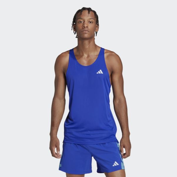 Posséder Le Maillot De Course Adidas Bleu