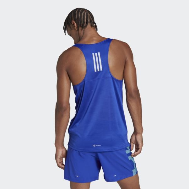 Posséder Le Maillot De Course Adidas Bleu