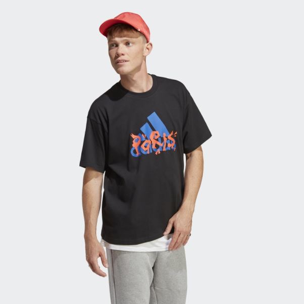 Adidas T-shirt Graphique Noir
