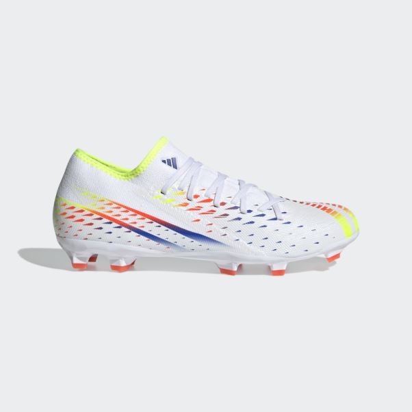 Adidas Predator Edge.3 Chaussures De Football Pour Terrain Sec Blanc