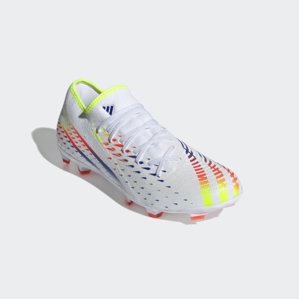 Adidas Predator Edge.3 Chaussures De Football Pour Terrain Sec Blanc