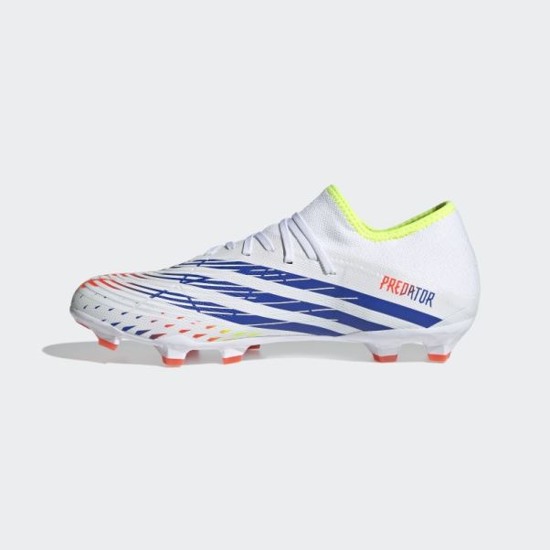 Adidas Predator Edge.3 Chaussures De Football Pour Terrain Sec Blanc