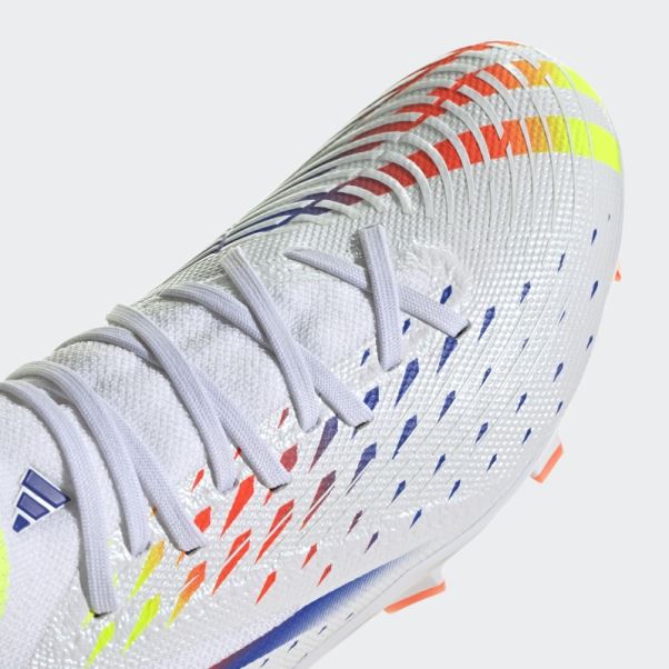 Adidas Predator Edge.3 Chaussures De Football Pour Terrain Sec Blanc