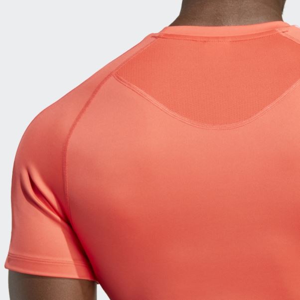 Adidas Techfit 3-stripes T-shirt D'entraînement Rouge