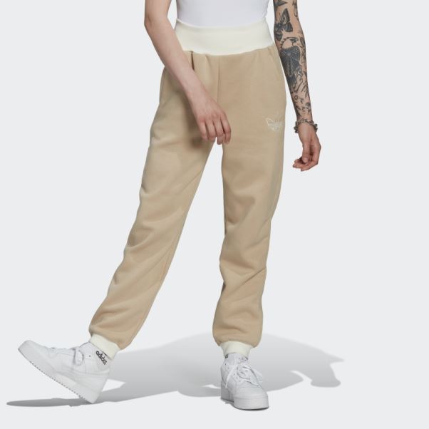 Pantalon De Jogging Resserré Adidas Beige