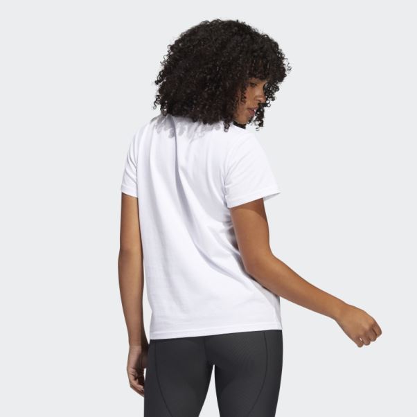 Tee Shirt Adidas Fun Sport Logo Graphique Blanc