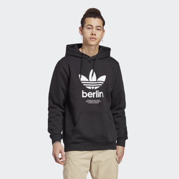 Icone Berlin City Originals Sweat à Capuche Noir Adidas
