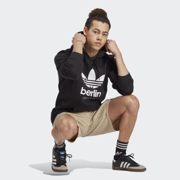 Icone Berlin City Originals Sweat à Capuche Noir Adidas