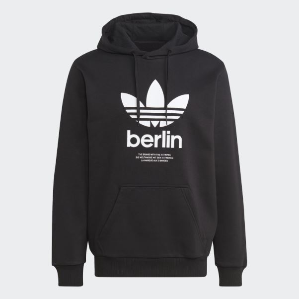 Icone Berlin City Originals Sweat à Capuche Noir Adidas