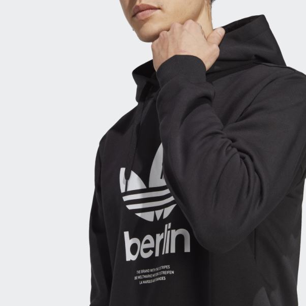 Icone Berlin City Originals Sweat à Capuche Noir Adidas
