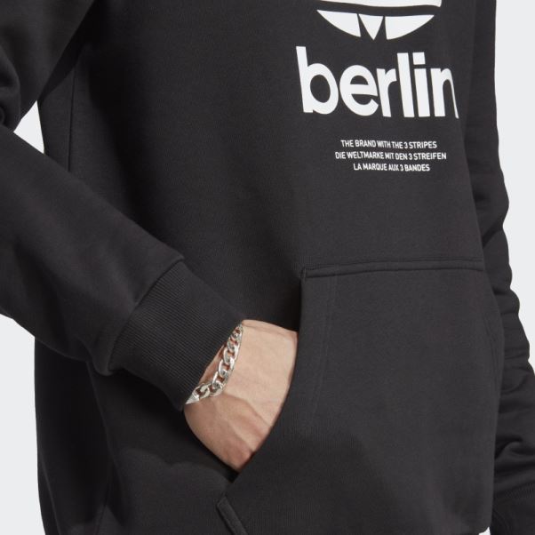 Icone Berlin City Originals Sweat à Capuche Noir Adidas