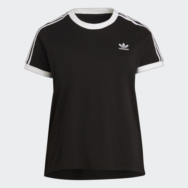 T-shirt à 3 Bandes Adicolor Classics Noir (grande Taille) Adidas