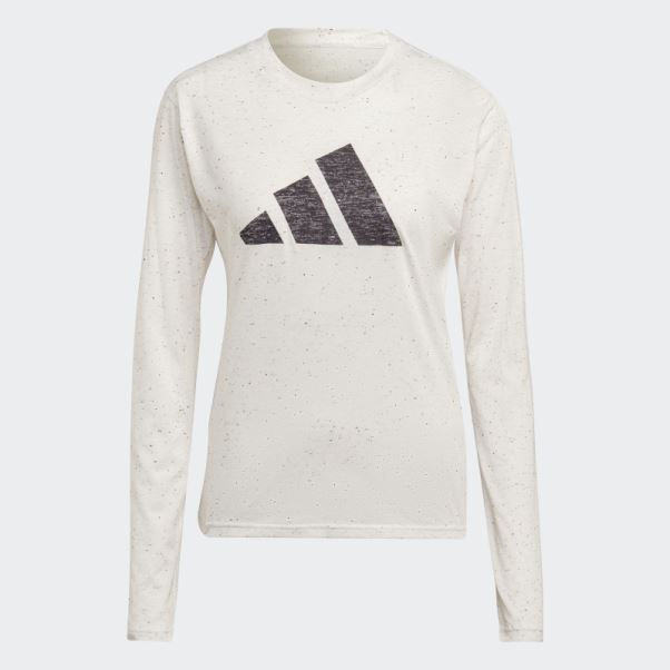 Future Icons Winners 3.0 T-shirt à Manches Longues Adidas Blanc Chiné