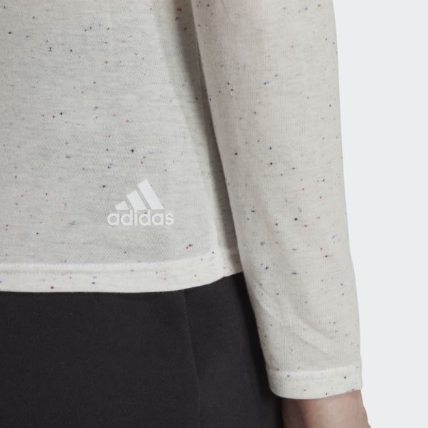 Future Icons Winners 3.0 T-shirt à Manches Longues Adidas Blanc Chiné