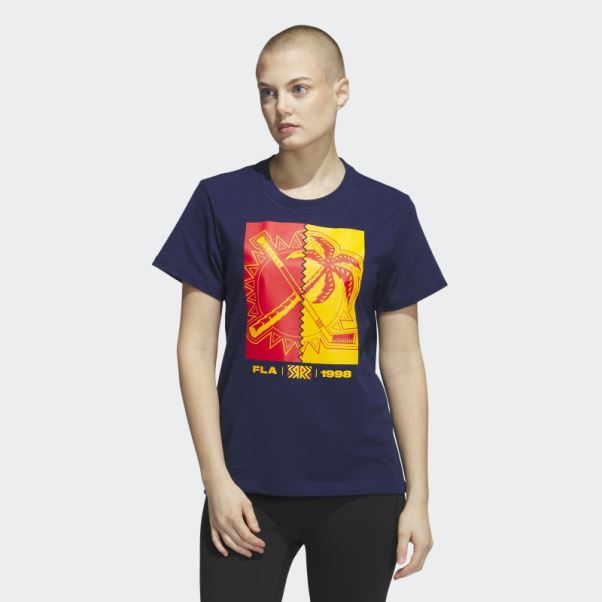 Tee Shirt Adidas Panthers Meneur De Jeu Bleu Marine