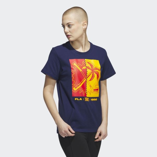 Tee Shirt Adidas Panthers Meneur De Jeu Bleu Marine
