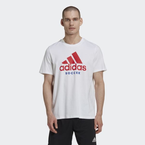 T-shirt Logo Adidas Football Blanc