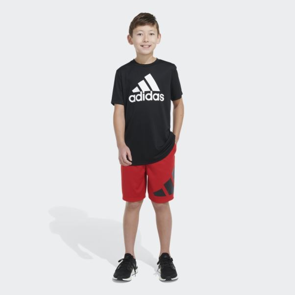 Short Essentials Avec Logo Sur Le Côté écarlate Adidas