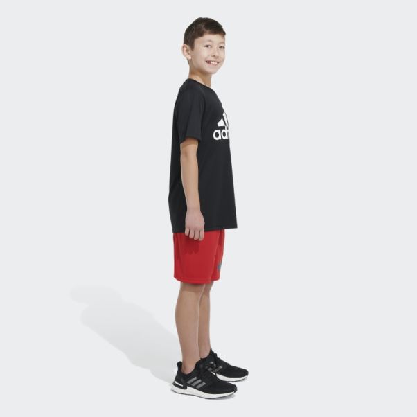Short Essentials Avec Logo Sur Le Côté écarlate Adidas