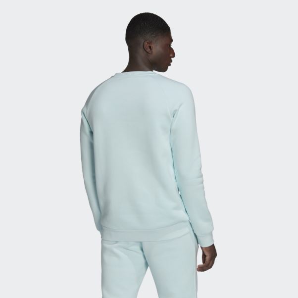 Sweat Adicolor Essentials Trèfle Ras Du Cou Bleu Adidas