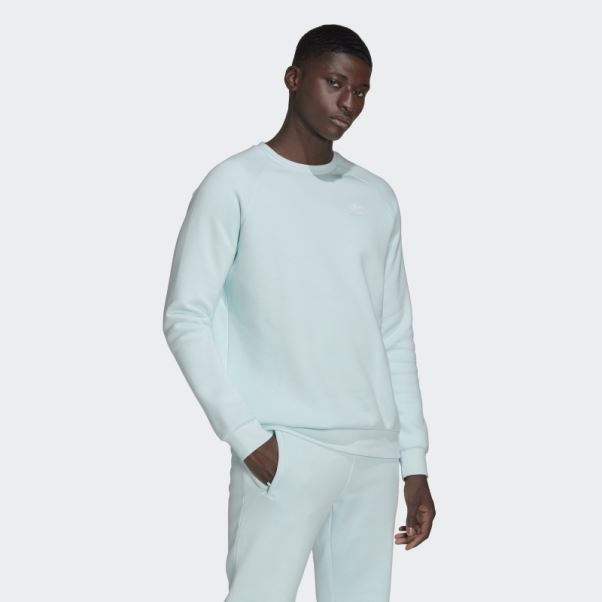 Sweat Adicolor Essentials Trèfle Ras Du Cou Bleu Adidas