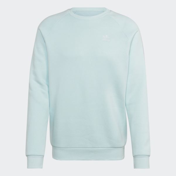 Sweat Adicolor Essentials Trèfle Ras Du Cou Bleu Adidas