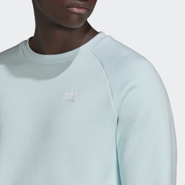 Sweat Adicolor Essentials Trèfle Ras Du Cou Bleu Adidas
