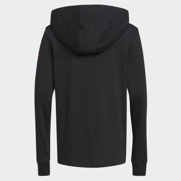 T-shirt à Capuche Echo à Manches Longues Adidas Noir