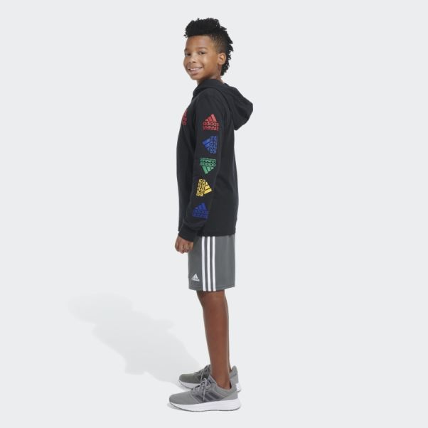 T-shirt à Capuche Echo à Manches Longues Adidas Noir