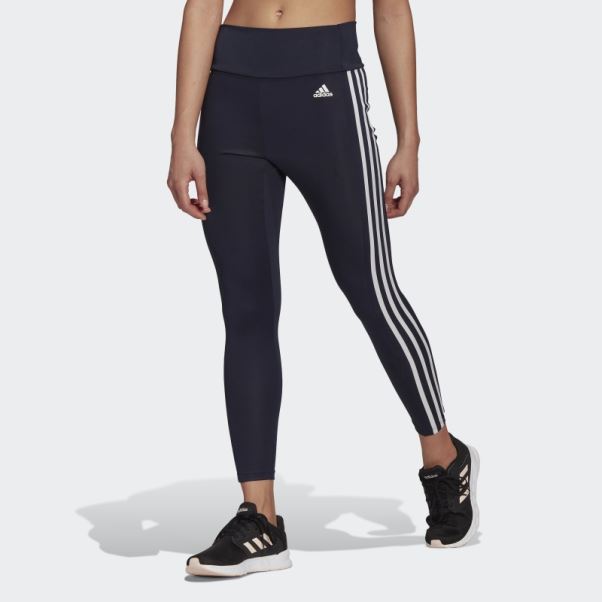 Legging Sport Taille Haute 3 Bandes 7/8 à Encre Adidas Conçu Pour Bouger