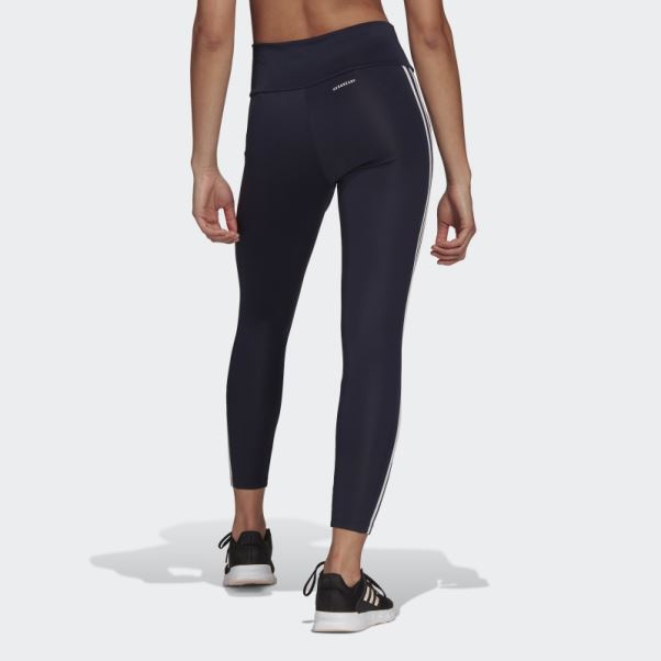 Legging Sport Taille Haute 3 Bandes 7/8 à Encre Adidas Conçu Pour Bouger