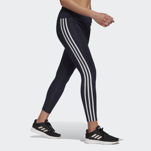 Legging Sport Taille Haute 3 Bandes 7/8 à Encre Adidas Conçu Pour Bouger