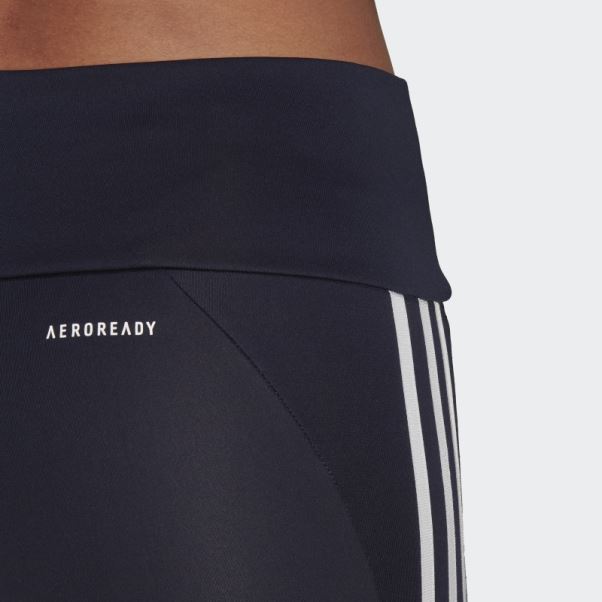 Legging Sport Taille Haute 3 Bandes 7/8 à Encre Adidas Conçu Pour Bouger
