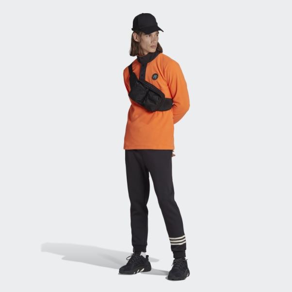 Adidas Veste Polaire Quart-de-pression Orange Wander Hour Adidas