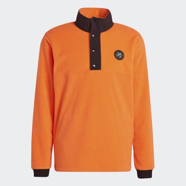 Adidas Veste Polaire Quart-de-pression Orange Wander Hour Adidas