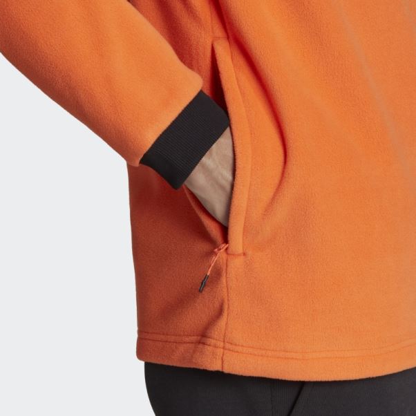 Adidas Veste Polaire Quart-de-pression Orange Wander Hour Adidas