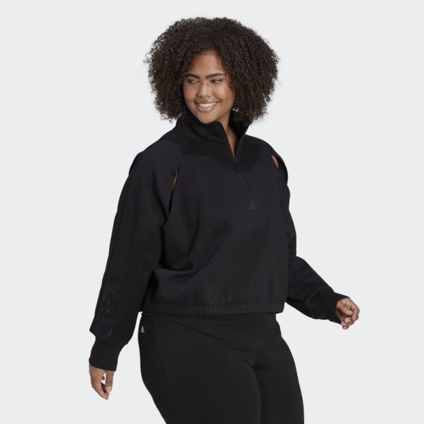 Pull Polaire Hyperglam (taille Plus) Noir Adidas