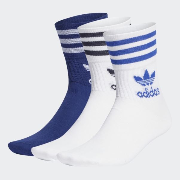 Chaussettes Mi-hautes Adidas - 3 Paires Bleu Victoire